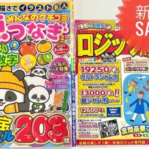 【2冊セット】みんなのクチコミ点つなぎ 2025年2月号 (笠倉出版社)パズルでお絵かきロジックパラダイス2・3月号