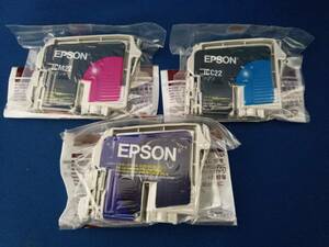 EPSON 純正インクカートリッジ ICM22,ICBK22, ICC22 / PX-V700 CC-600PX用　ジャンク