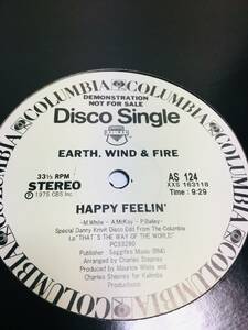DANNY KRIVIT EDIT！美盤12''！Earth, Wind & Fire, Splendor / Happy Feelin' Carnival Columbia AS685 ダンクラ DISCO FUNK GARAGE PROMO