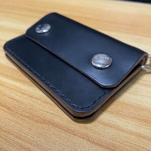 トラッカーウォレット ショート2層 クロムエクセル ハンドメイド ナスカン付