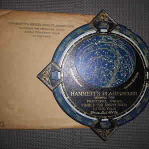 即決1920年頃『ハメット星座早見盤』アンティーク、天球図、天文、星座早見盤、星図、星座図絵Star map, Planisphere, Celestial atlas