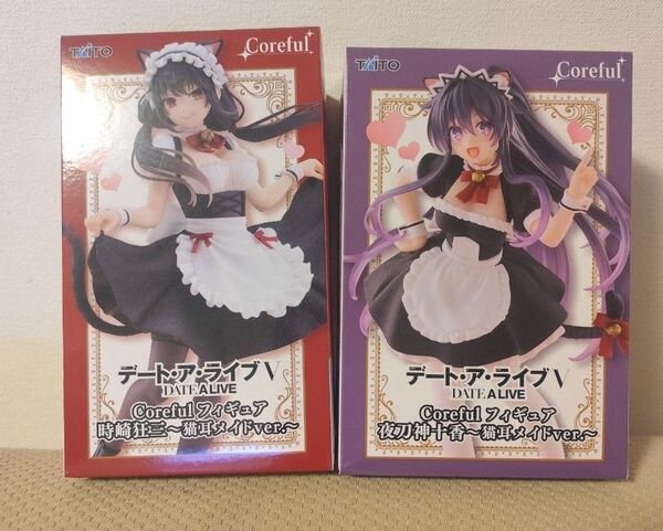 デート・ア・ライブV 時崎狂三 夜刀神十香 Coreful フィギュア 猫耳メイドver.2体セット