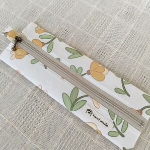 ペンケース スリム ぺたんこ 花柄 ナチュラル ハンドメイド