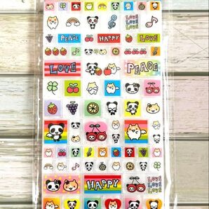 タイルシール ハムスター&パンダ キラキラ ラメ入り