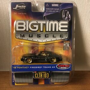 Jada JadaToys Dub City BigTime Muscle 78 Pontiac Firebird Trans am Pontiac Firebird black 1/64