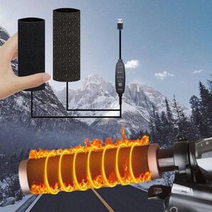 グリップヒーター バイク用 巻き付け式 USBグリップヒーター