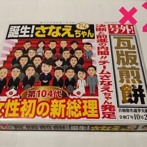 総理大臣 高市早苗 さなえちゃん 瓦煎餅 2箱
