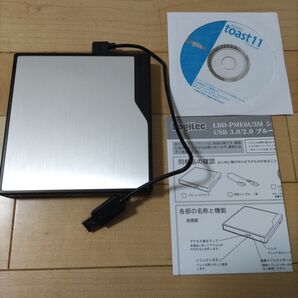 Logitec USB3.0対応 ポータブルブルーレイドライブ シルバー LBD-PME6U3MSV ロジテック 外付け