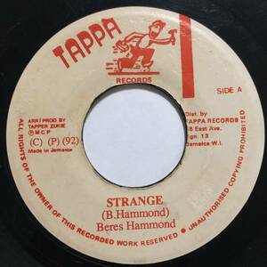 ☆試聴 / BERES HAMMOND / STRANGE /Tappa/Reggae/Dancehall/'92/big hit !!/7inch