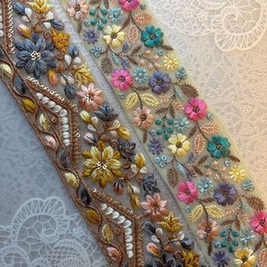 ◎ (A81)太幅インド刺繍リボン セール中