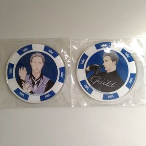 【2点セット】Guild 囀る鳥は羽ばたかない ヨネダコウ コラボカフェ アクリルコースター 矢代 百目鬼 ブルー