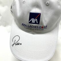 未使用品 激レア 森田梨香子選手 直筆サイン入り AXA LADIES GORF ゴルフキャップ フリーサイズ コレクターアイテム_画像3