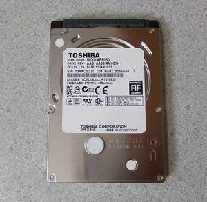 内蔵SATA 2.5インチHDD 東芝 TOSHIBA MQ01ABF050 7mm厚 500GB