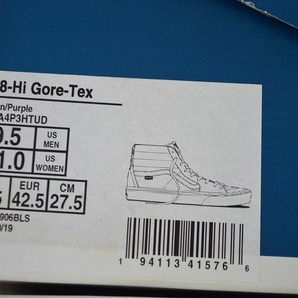 新品未使用 VANS VAULT バンズ GORE-TEX ゴアテックス Sk8-HI スケートハイ ブラウン パープル 税込17,600円 US9.5 27.5センチ 送料無料の画像9