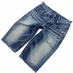  Edwin * EDWIN 50536 новый Vintage NEW VINTAGE Denim шорты шорты индиго W30 безупречный . цвет .. чувство!#Ja515