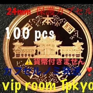 #24mmカプセル 100 個 硬貨カプセル ギザ 10 24.0mm迄の硬貨 100円硬貨 併用品 #viproomtokyo