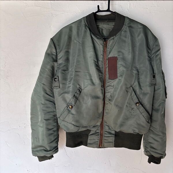 50s ヴィンテージ MA-1 初期 USAF ミリタリー ビンテージ MA1 フライトジャケット セージグリーン JACKET