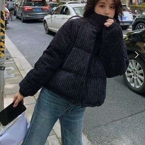 【ZOZOTOWN】美品!キルティング中綿 コーデュロイ ショート ブルゾン ジャケット