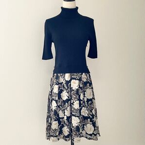 レストローズ ニット切り替え ワンピース