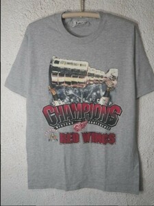 ｎ4405　レア　Lee　SPORT　リー　メキシコ製　90ｓ　ビンテージ　1997　NHL　チャンピオン　デトロイト・レッドウィングス　tシャツ