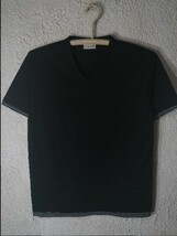 ｎ4101　美品　nano universe ナノユニバース　シンプル　無地　重ね着風　Vネック　半袖　tシャツ　送料格安　_画像1