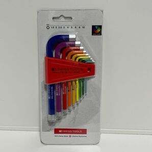 新品未使用 PB スイスツールズ 六角棒レンチ 9本セット レインボー(ブリスターパック入り) 210H-RBCN