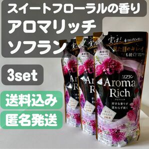 【ソフラン アロマリッチ】柔軟剤 380mL x3set