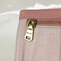 ★美品★miu miu バイカラー リボン 長財布 ピンク 長財布 イタリア製 山羊革_画像7