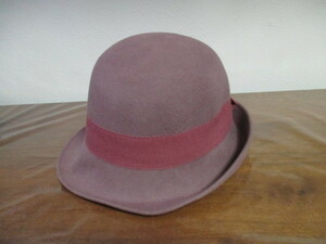 CM Accessrri adzuki bean pink Italy made wool hat (USED)103020