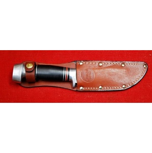 No.RH-50 REMINGTON Hunting Knife.レザーワッシャーハンドル・全長:22.5cm 革ケース付・Madse in Italyの画像3