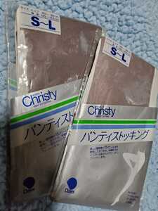 レトロ　クリスティ　パンティストッキング　2点セット　15デニール糸使用　グレー　S～L　Christy