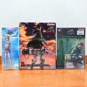 【新品未開封】一番くじ 進撃の巨人 獣の巨人は俺が仕留める B賞 C賞 D賞 フィギュア アクリルスタンド 全3点セット
