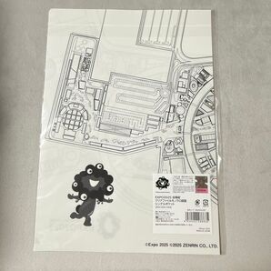 【匿名配送】ミャクミャク クリアファイル 会場図 モノクロ図面 1枚 万博