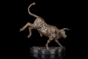 【永楽】動物ブロンズ像『牛』大名品　銅像　置物 Milo 