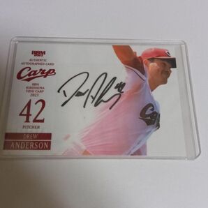 2023 BBM Drew Anderson 直筆サイン 広島東洋カープ KBO