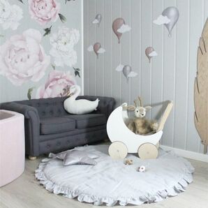 ベビーマット サニーマット プレイマット 寝相アート ニューボーンフォト 赤ちゃん 新生児 ベビーグッズ フリル 無地 ホワイト