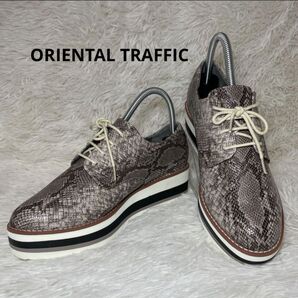 【ORIENTAL TRAFFIC】アニマル柄 プラットフォームシューズ