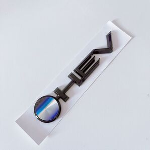 O HEV アップグレード版 エンブレム バッジ ABS樹脂製 ハイブリッド ステッカー デカール グロスブラック 両面テープ付き