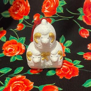 宝くじに当選した金運呼ぶほっこり羊の置物 干支の開運置き物 中部地方在住知人セレブ社長夫妻から頂いた縁起物