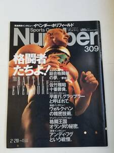 「Number 1993/2/20号 格闘者たちよ」佐竹雅昭・平直行　アンディ・フグetc.