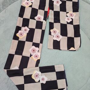 市松模様のアンティーク着物