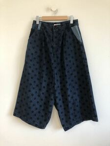 POU DOU DOUdodo pattern Denim ground sarouel pants 