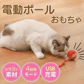 猫 犬 おもちゃ 電動 自動 光る 猫じゃらし ボール USB充電 運動不足解消