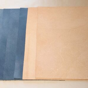 栃木レザーの床革 A4 6枚セット 3