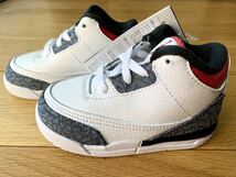 【新品 国内正規】 NIKE JORDAN 3 RETRO SE-T(TD) WHITE 6C 12cm ナイキ ジョーダン 3 レトロ エレファント　セメント　ベビー キッズ BABY_画像5