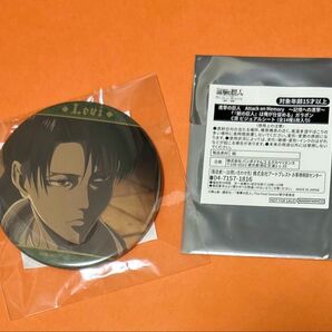 進撃の巨人 Attack on Memory 記憶への進撃 ガラポン 景品 リヴァイ缶バッジ リヴァイ ビジュアルシート ④