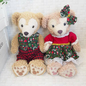 Art hand Auction Disney Bear Handmade [Duffy Shellie May Pair Costume] S Size Christmas Party Komorebi #D107-108, character, Disney, Duffy