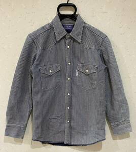 ※ブルーブルー BLUE BLUE 聖林公司 ハリウッドランチマーケット ヒッコリー 裏キルティング ワークシャツ ジャケット 日本製 1/S BJBJ.AA