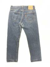 古着 1498 W34 デニム パンツ ビンテージ 80 70 60 USA vintage リーバイス Levi's ジーンズ 501 ダメージ ヒゲ _画像7