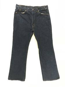 古着 1512 W38 デニム パンツ ビンテージ 80 70 60 USA vintage リーバイス Levi's ジーンズ 517 オレンジ ダメージ ヒゲ 濃紺